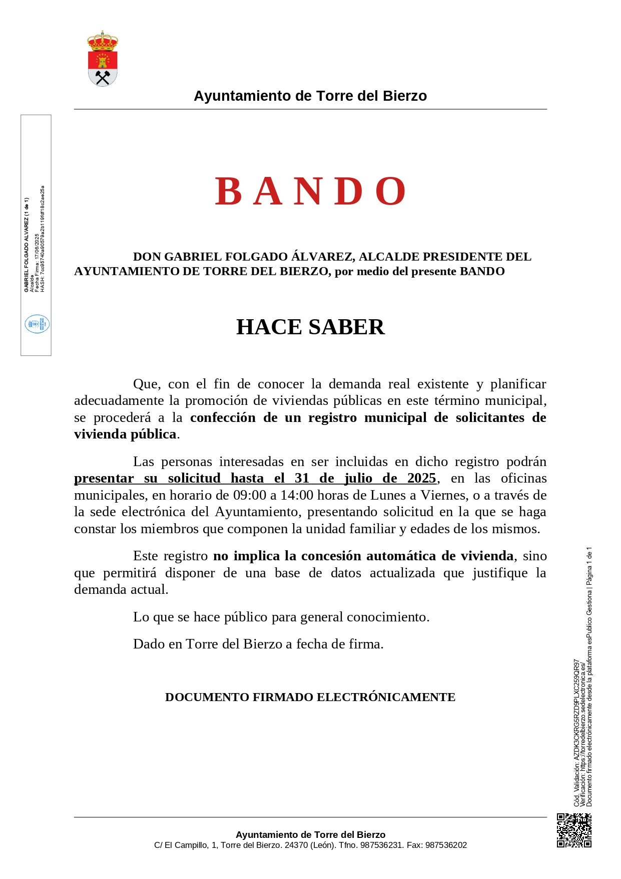 Bando Vivienda Pública