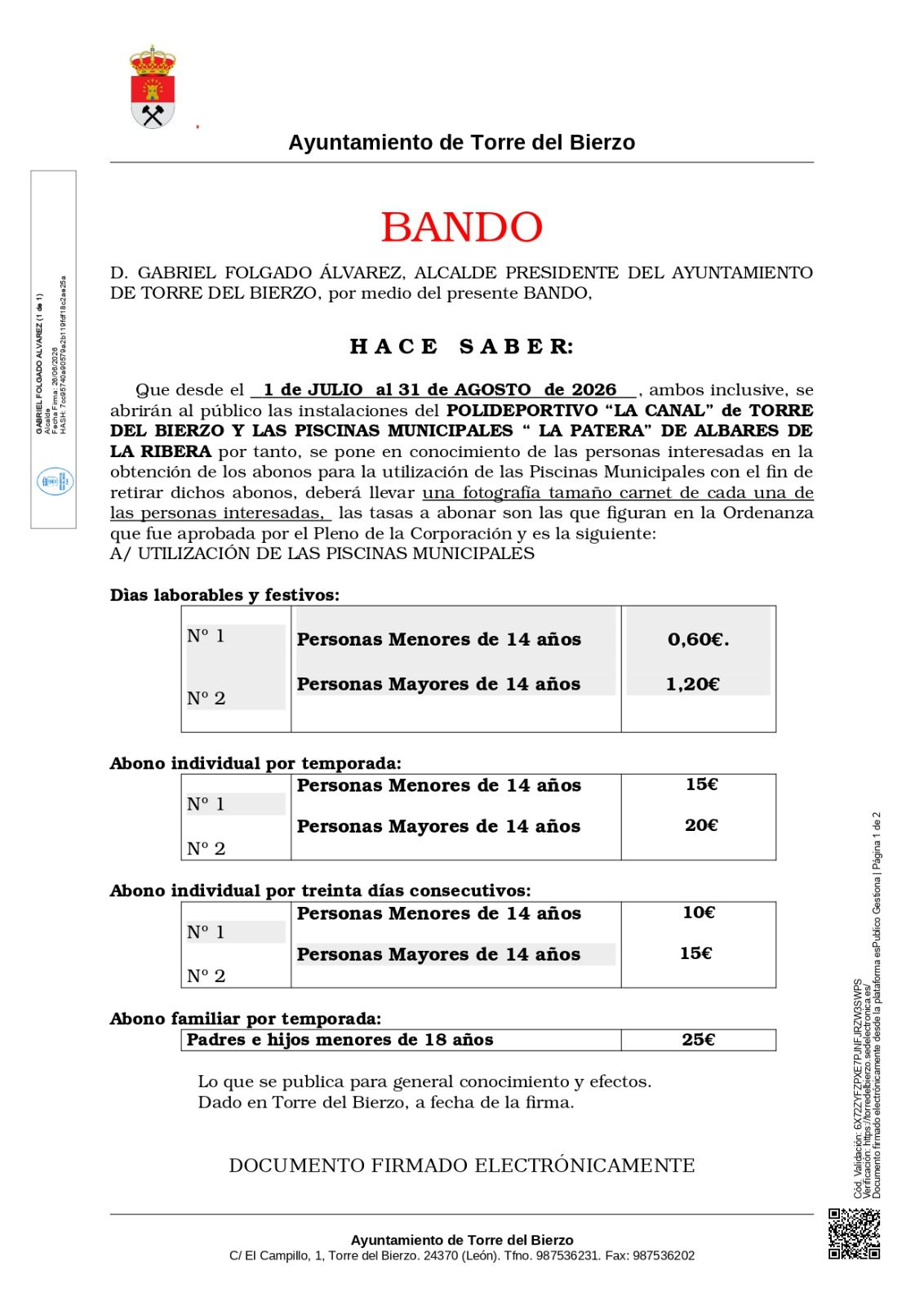 Bando Piscinas